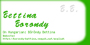 bettina borondy business card